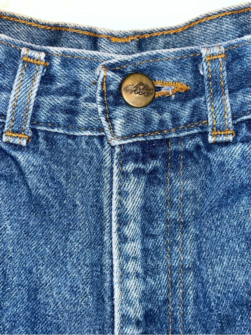 VINTAGE CHIC Boho Denim with Black Fringe High-Waist Shorts - Picture 7 of 11